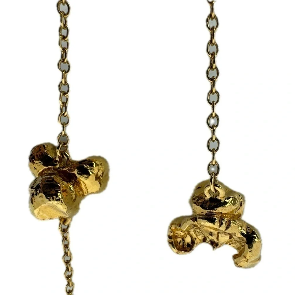 Kate Spade Golden Popcorn Garland Scatter 12 KT Plated Vintage Necklace